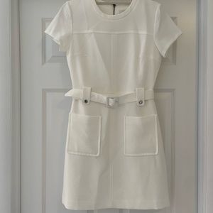 *NEVER WORN* Club Monaco white dress with matching belt